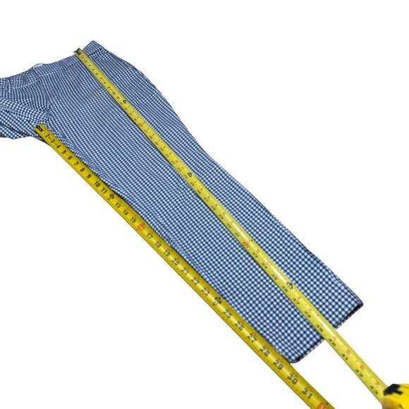 Gap Pants Women's Curvy Signature Skinny Ankle 10 Tall Gingham Blue Preppy Prep - Picture 8 of 9